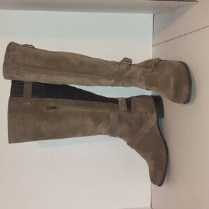 UGG Cydnee Brown Tan Suede Leather Riding Knee High Boots Women’s Size 7.5